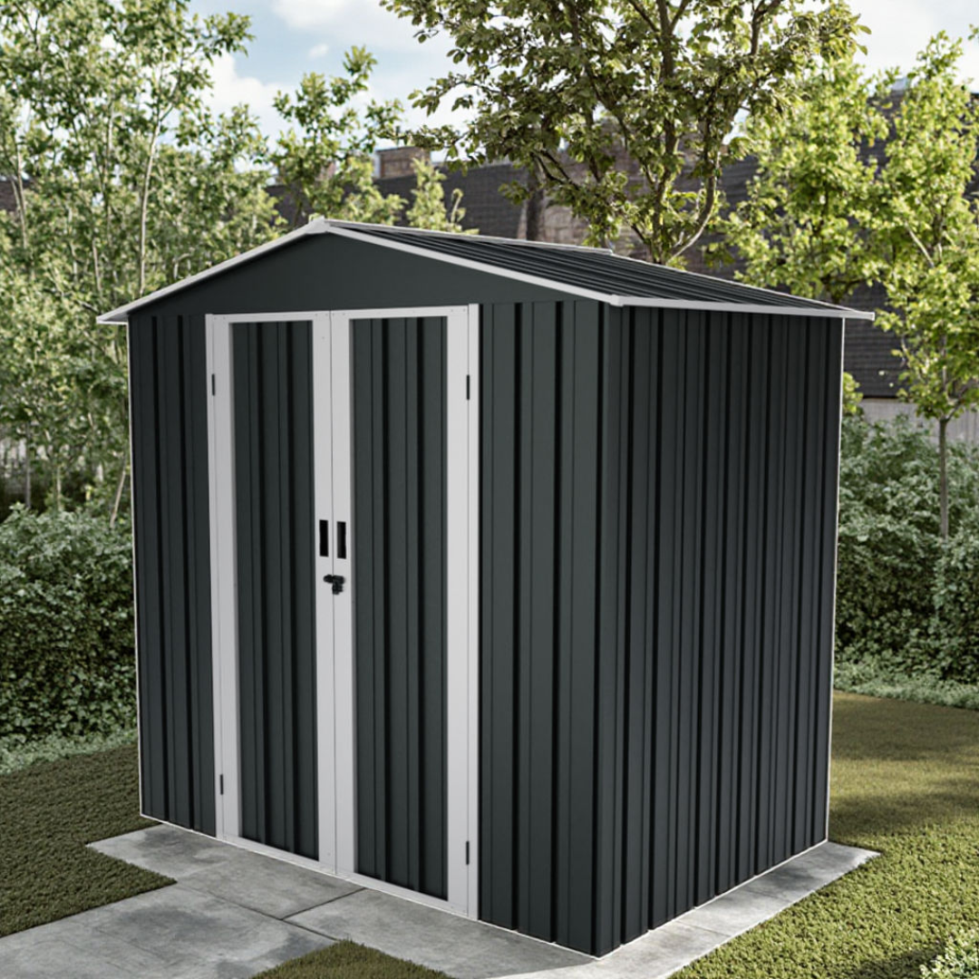 IronBark SteelVault 6×5 Metal Garden Shed