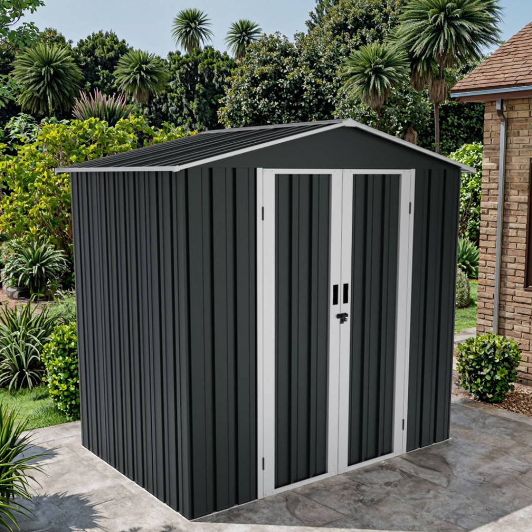 IronBark SteelVault 6×5 Metal Garden Shed