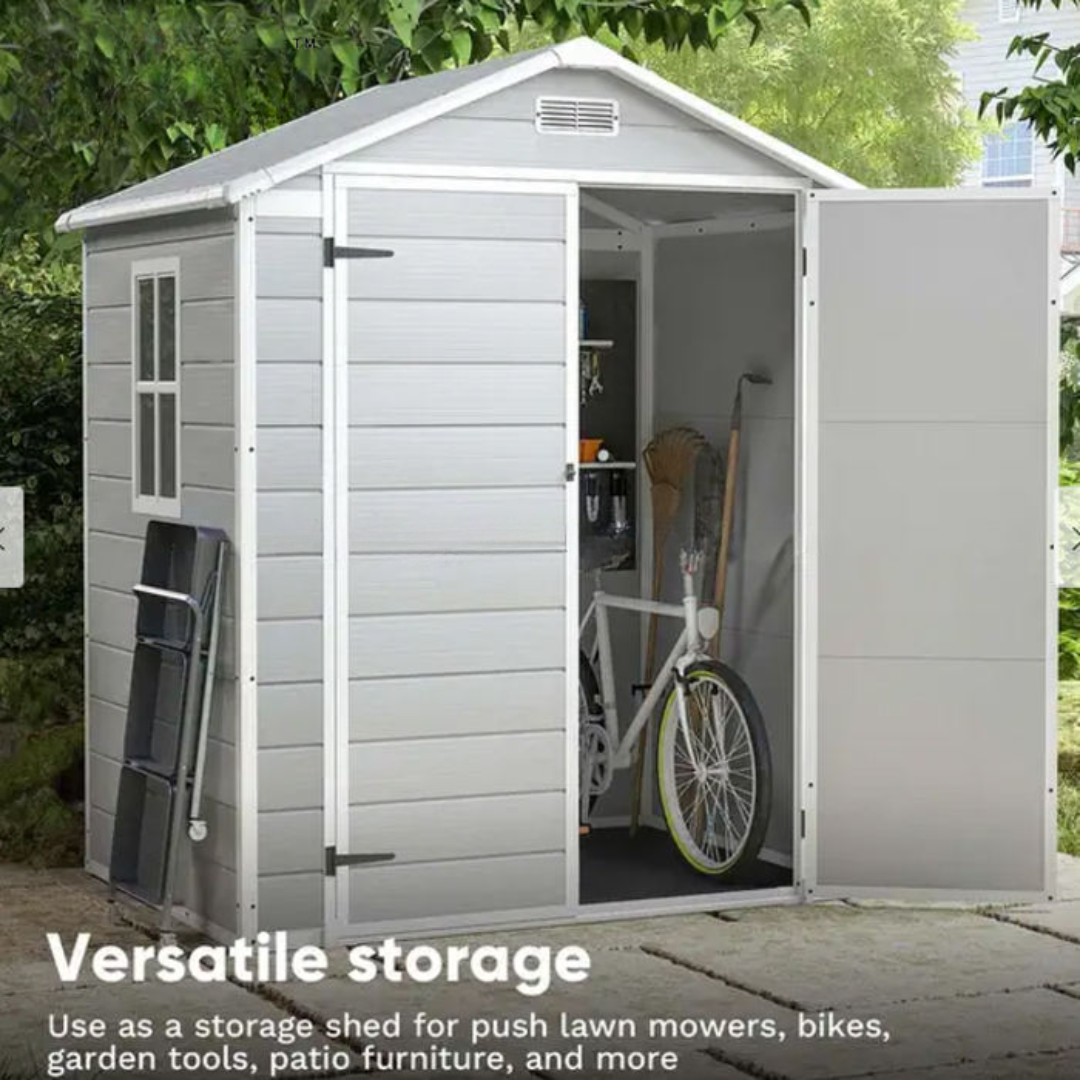 NordicNest PolyShed 6×4 Resin Garden Storage