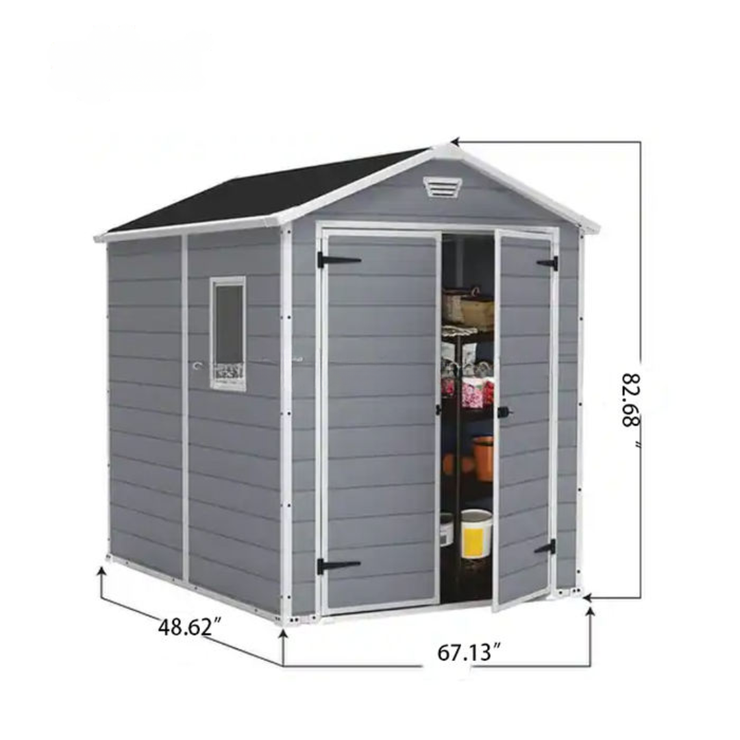 NordicNest PolyShed 6×4 Resin Garden Storage